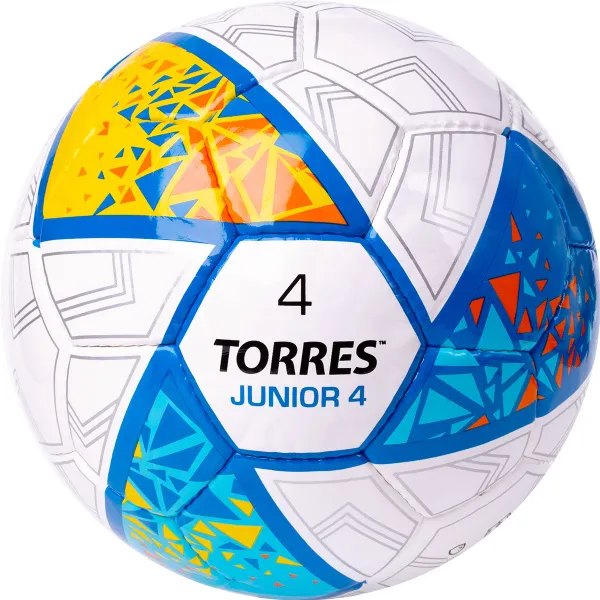 Мяч футб. TORRES Junior-4, F323804, р.4,глянц.ПУ, 4 сл, 32п, руч.сш, бел-жел-гол за 2&nbsp;070.60 ₽ в Воронеже
