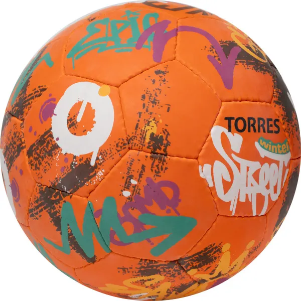 Мяч футб. TORRES Winter Street, F023285, р.5, 32 пан, рез, 4 подкл. слоя, руч. сшив,оранж-мультик. за 2&nbsp;713.20 ₽ в Воронеже
