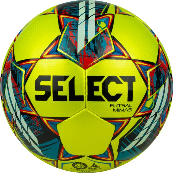 Мяч футзал. SELECT Futsal Mimas, 1053460550, р.4,FIFA Basic, 32 пан, гл.ПУ, руч.сш, жел-сине-красный за 6&nbsp;303.60 ₽ в Воронеже