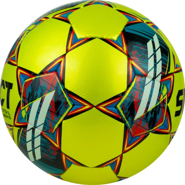 Мяч футзал. SELECT Futsal Mimas, 1053460550, р.4,FIFA Basic, 32 пан, гл.ПУ, руч.сш, жел-сине-красный за 6&nbsp;303.60 ₽ в Воронеже