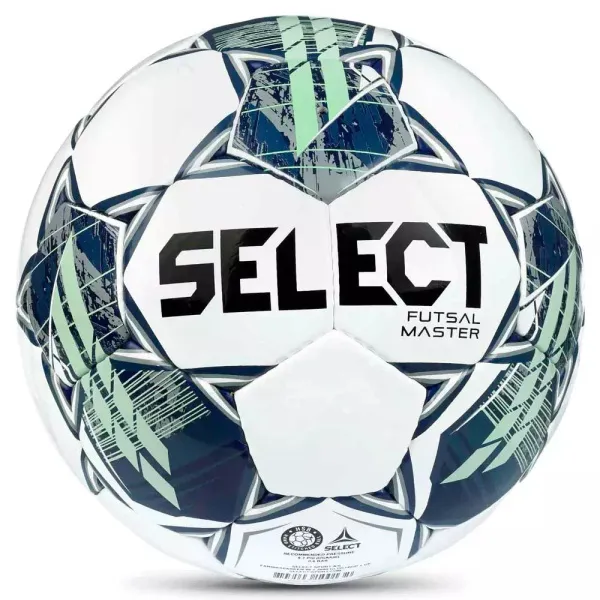 Мяч футзал. SELECT Futsal Master Shiny V22, 1043460004, р.4, Basic,32п, гл.ПУ, руч.сш,бел-син-зел за 7&nbsp;539.50 ₽ в Воронеже